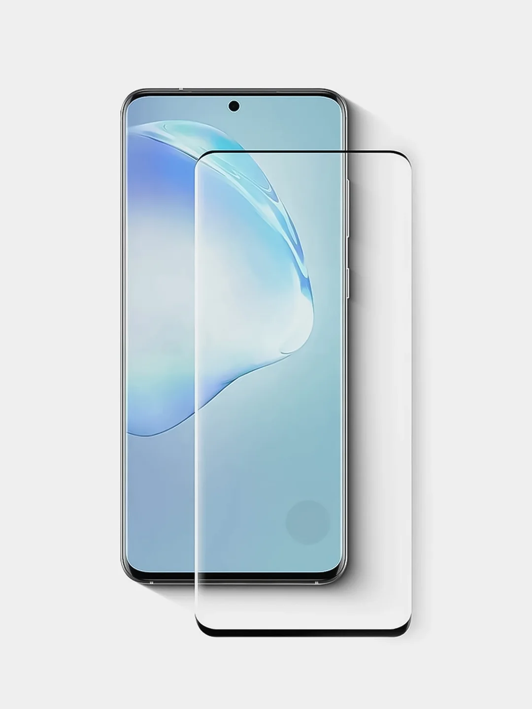 Черный samsung Galaxy S20, Самсунг Галакси С20, защитное стекло (полное покрытие)