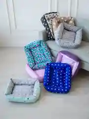 Фиолетовый лежак для кошек и собак мелких пород