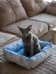 Фиолетовый лежак для кошек и собак мелких пород
