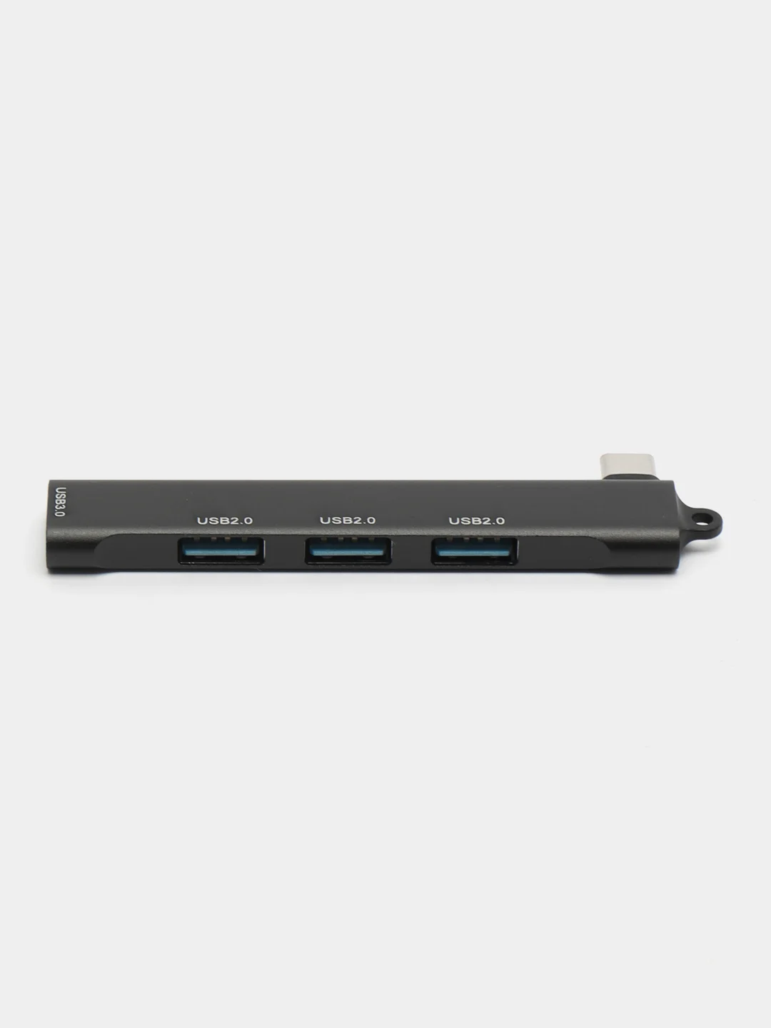 Черный usb-хаб на 4 порта, с входом USB / Type-C