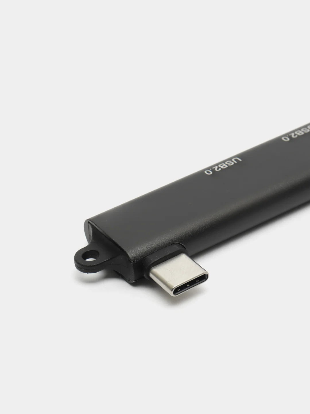 Черный usb-хаб на 4 порта, с входом USB / Type-C