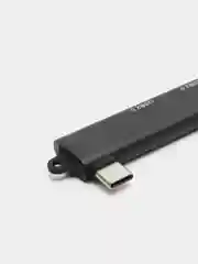 Черный usb-хаб на 4 порта, с входом USB / Type-C