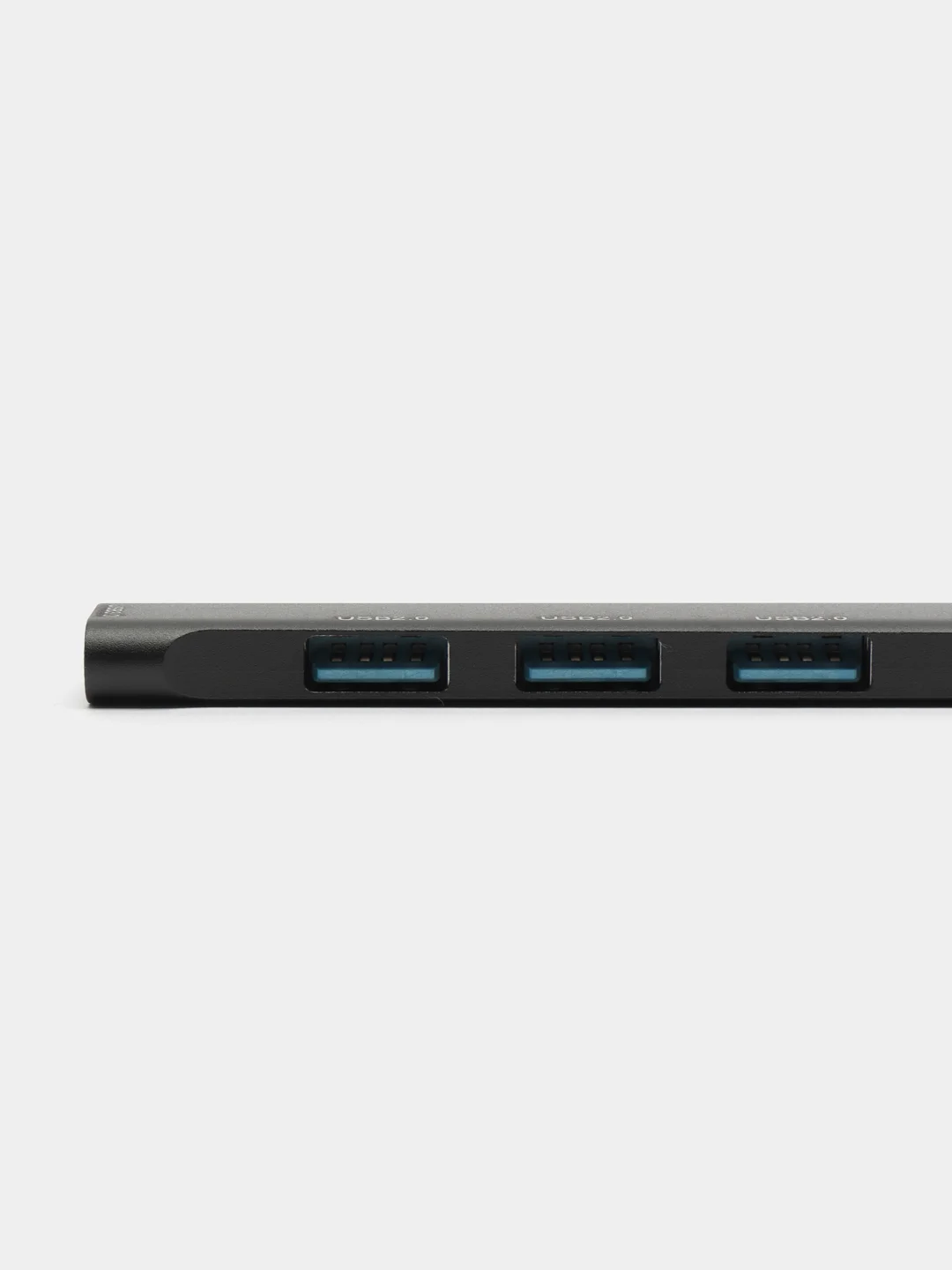 Черный usb-хаб на 4 порта, с входом USB / Type-C