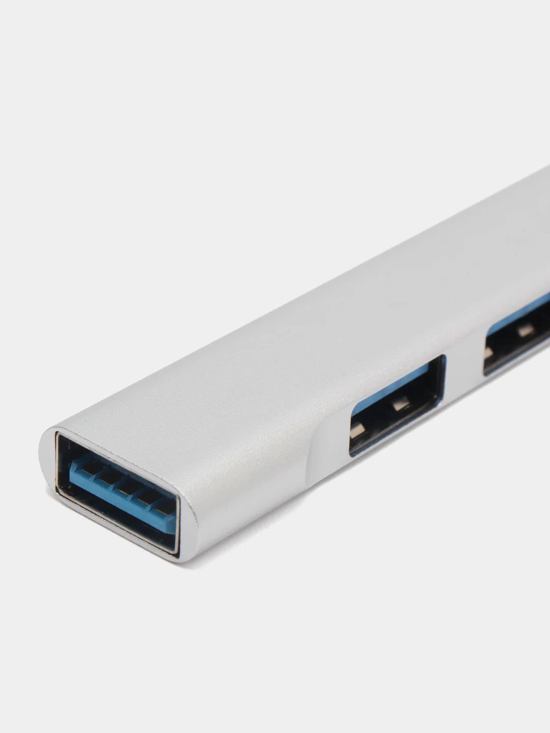 Серебряный usb-хаб на 4 порта USB, с входом USB / Type-C