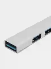 Серебряный usb-хаб на 4 порта USB, с входом USB / Type-C