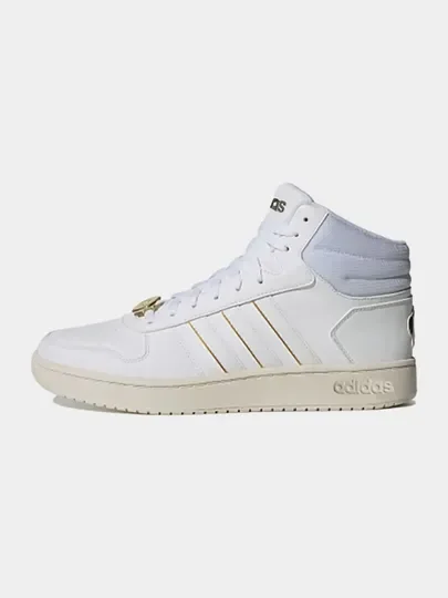 Белый кеды мужские Adidas Hoops 2.0 Mid G55080