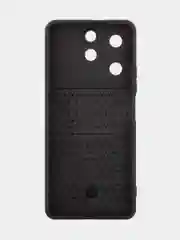 Черный чехол для Tecno Spark 10 Pro противоударный КАРТОФАН, пластиковый, с магнитом и кольцом