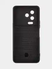 Черный чехол для Infinix Note 12 Pro противоударный КАРТОФАН пластиковый с магнитом и кольцом