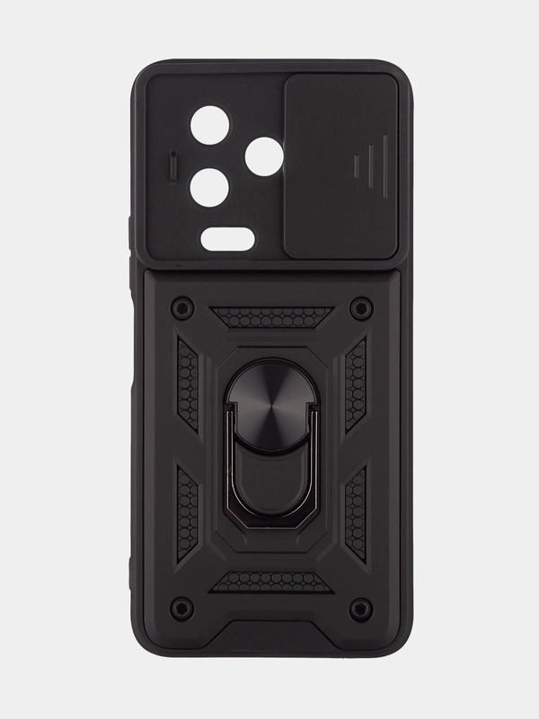Чехол для Infinix Note 12 Pro противоударный КАРТОФАН пластиковый с магнитом и кольцом