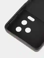 Черный чехол для Infinix Note 12 Pro противоударный КАРТОФАН пластиковый с магнитом и кольцом