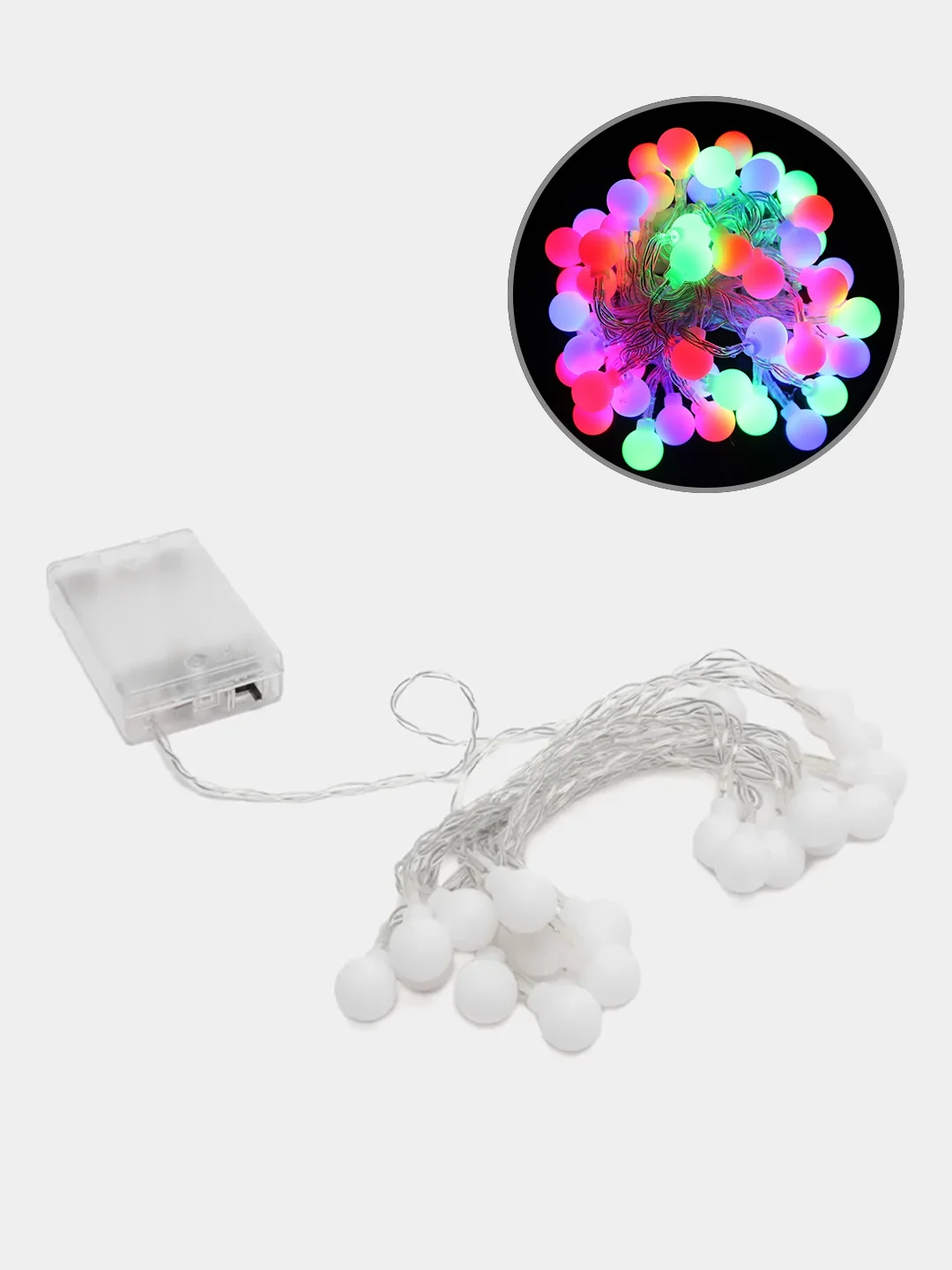 Зеленый светодиодная гирлянда "Лампочки", 40 LED, 20 LED, 10  LED