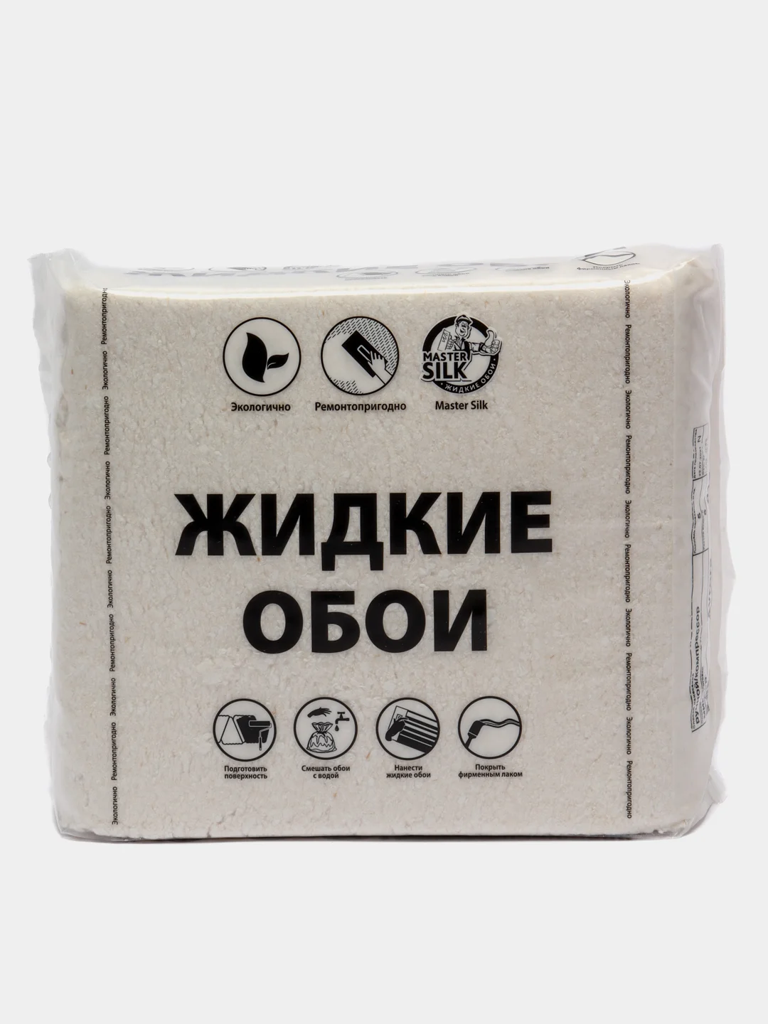Белый жидкие обои Avrora (Аврора) - 012 Silk Plaster