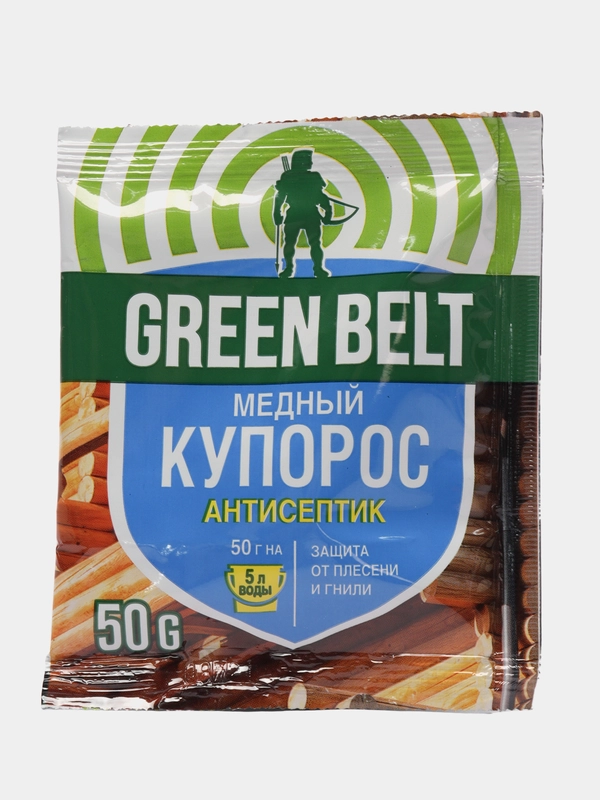 Антисептик КУПОРОС МЕДНЫЙ Грин Бэлт, защита от плесени и гнили, 50г
