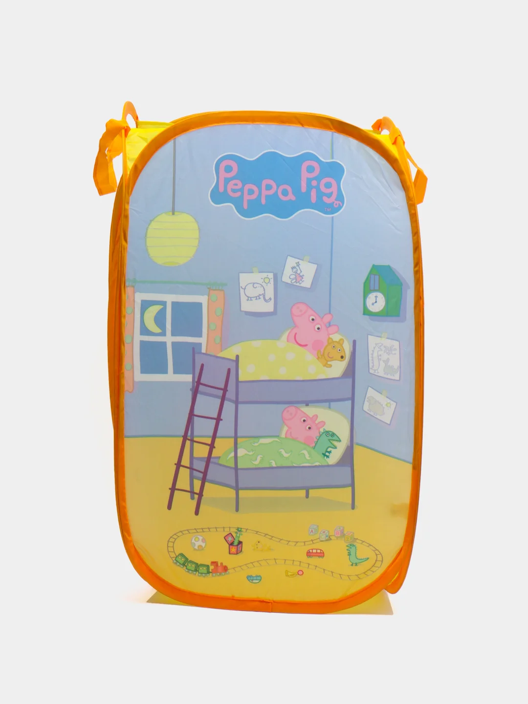 Зеленый складная сетчатая корзина для хранения игрушек и белья