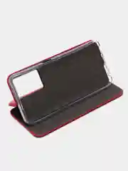 Красный чехол-книжка для Oppo A57 4G, A57 5G, A57s, A77 4g, A77s 4G / Оппо А57 4Г, А57 5Г, А57с
