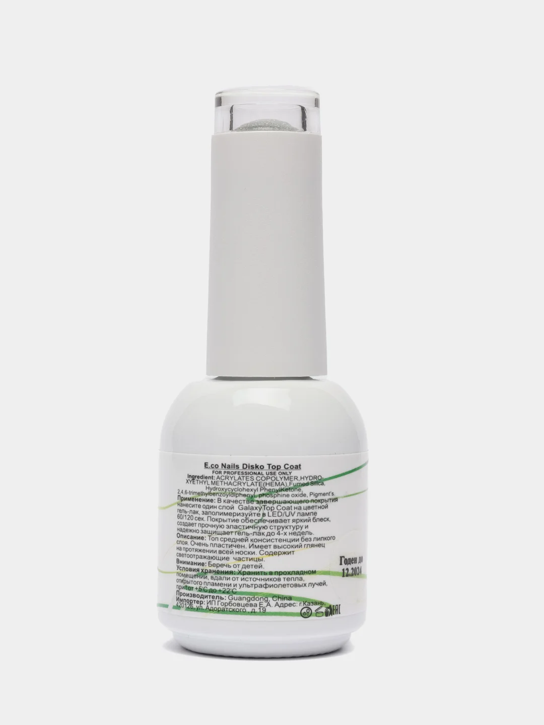 Верхнее покрытие для гель-лака светоотражающее E.co Nails Disko Top Coat, 10 мл