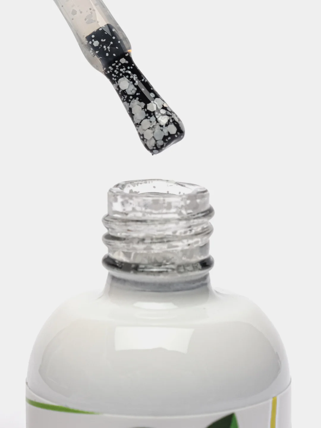 Верхнее покрытие E.Co Nails Dalmatian Top Coat White Flakes, 10 мл