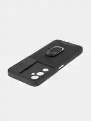 Черный чехол для Tecno Pova Neo 2 противоударный КАРТОФАН, пластиковый, с магнитом и кольцом