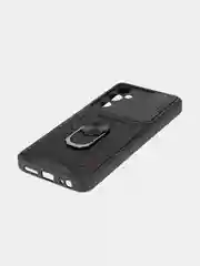 Черный чехол для Tecno Pova Neo 2 противоударный КАРТОФАН, пластиковый, с магнитом и кольцом