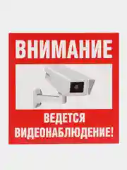 Наклейка  Видеонаблюдение" 10x10
