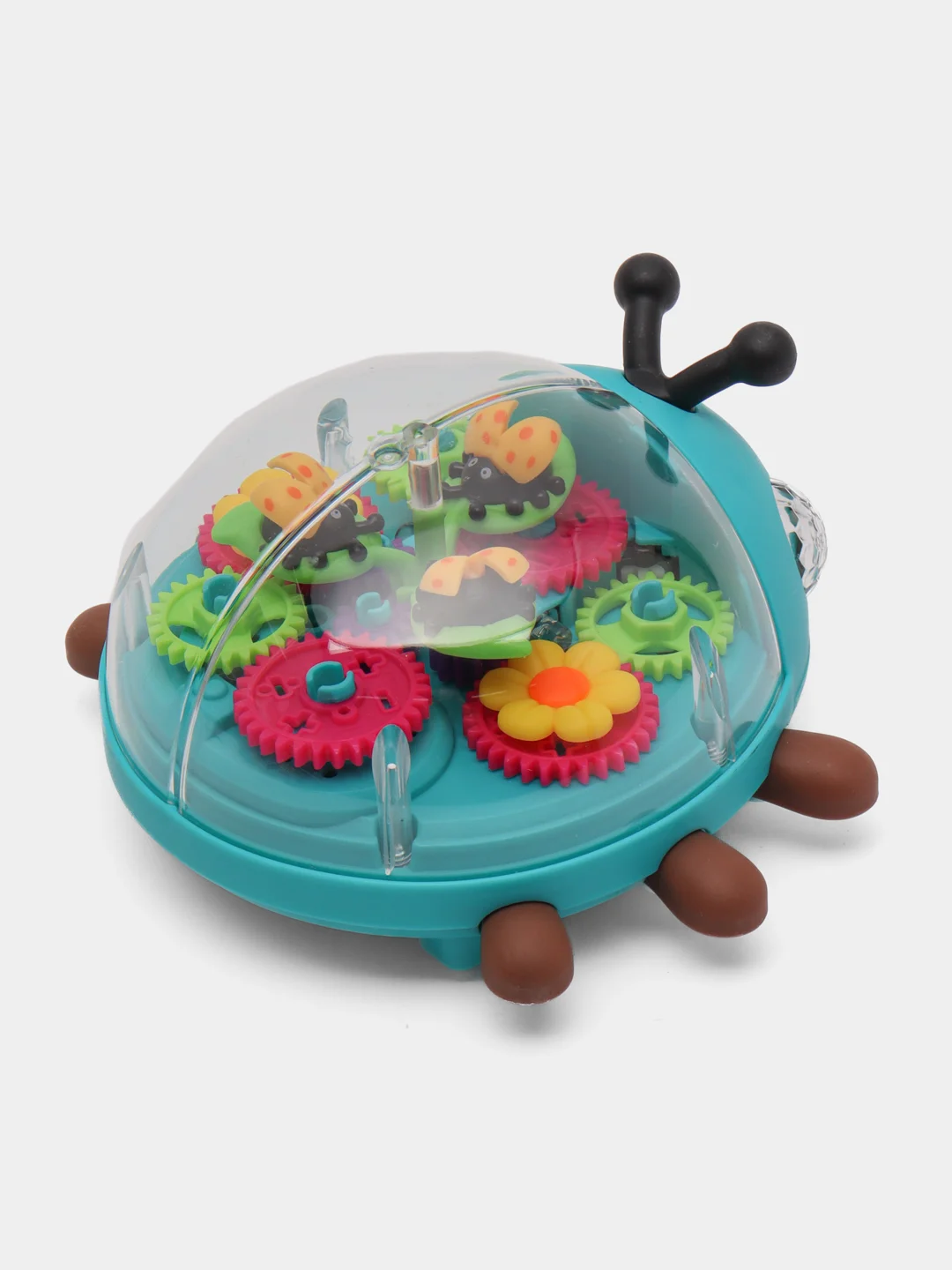 Музыкальная игрушка с шестеренками Божья коровка, со светом