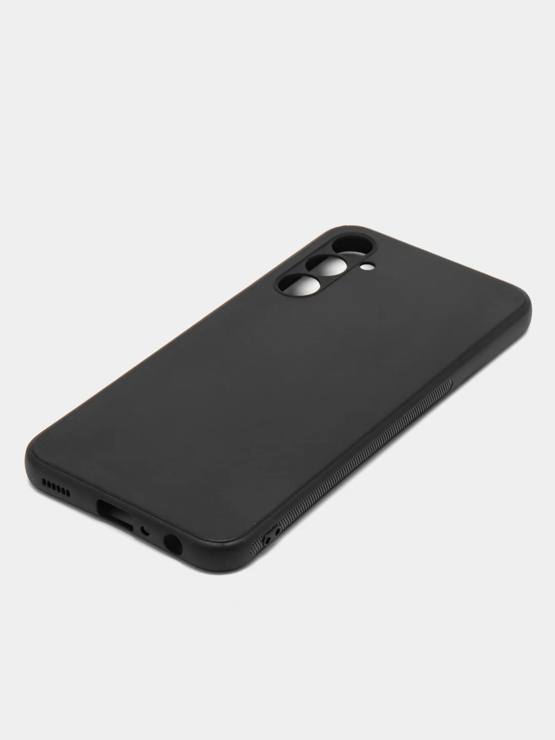 Черный чехол для Samsung Galaxy A24 / Самсунг Галакси А24, силиконовый, под карбон