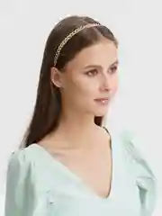 Бежевый жемчужный женский/детский ободок
