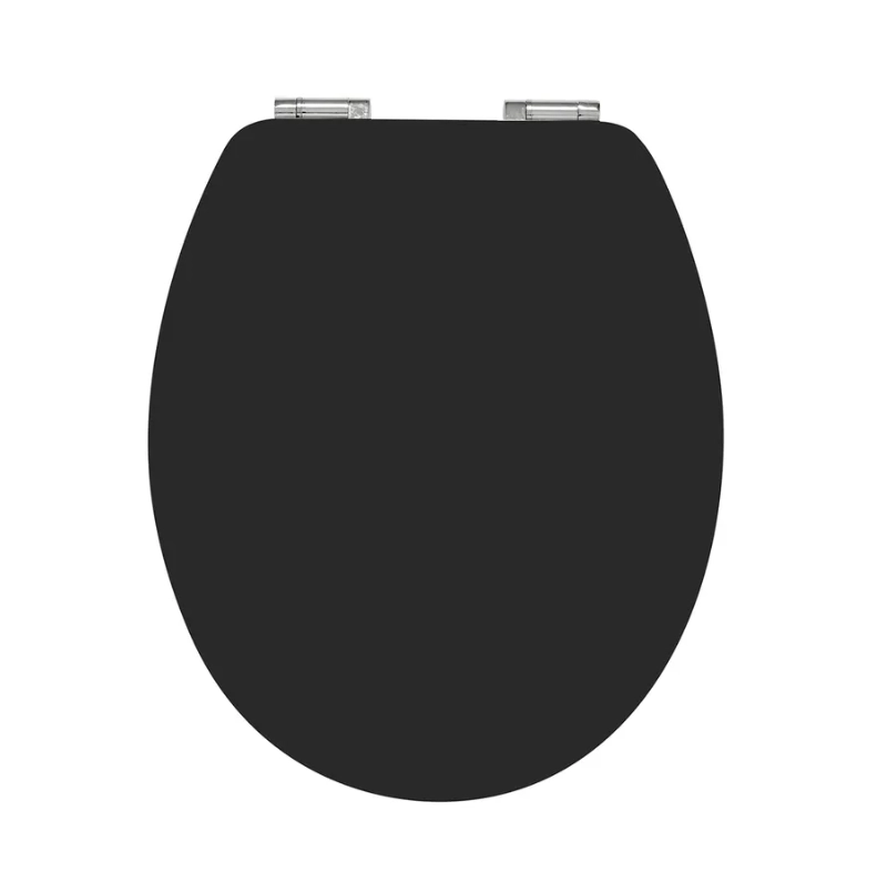 Сиденье для унитаза WIRQUIN, черный, бамбук, микролифт, коллекция Black Touch