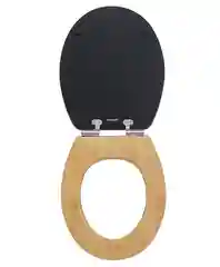 Сиденье для унитаза WIRQUIN, черный, бамбук, микролифт, коллекция Black Touch