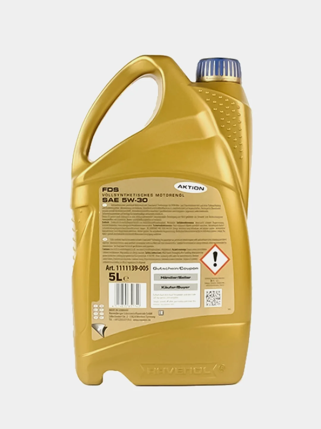 Моторное масло RAVENOL FDS 5W-30, API SL, Синтетическое