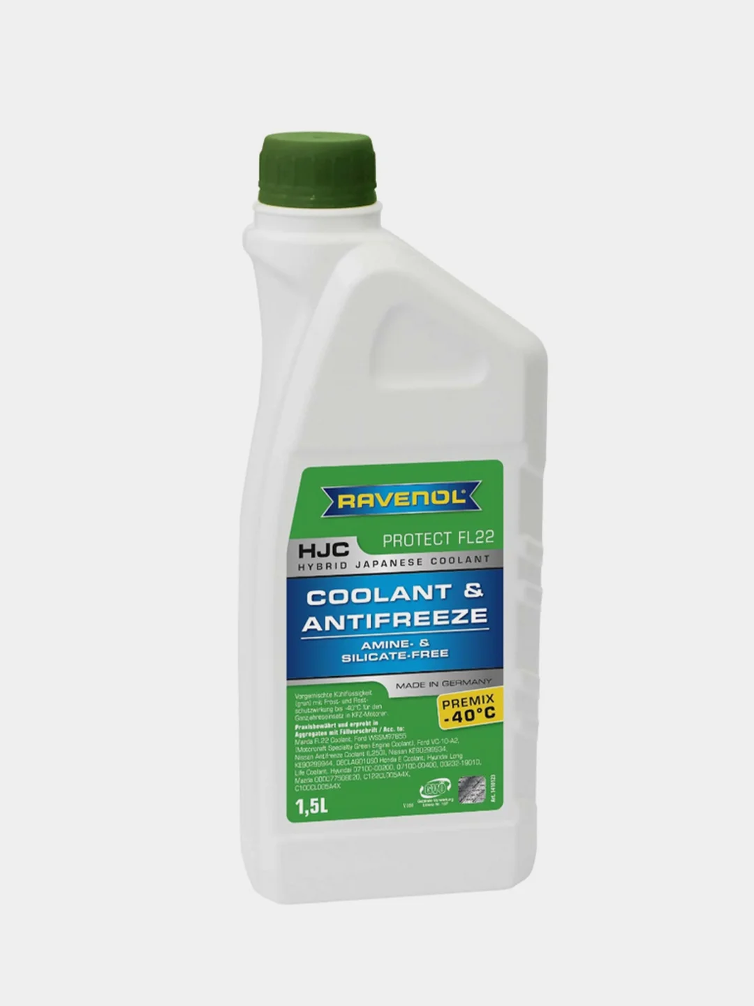 Антифриз (-40) зеленый HJC Hybrid Japanese Coolant PREMIX RAVENOL