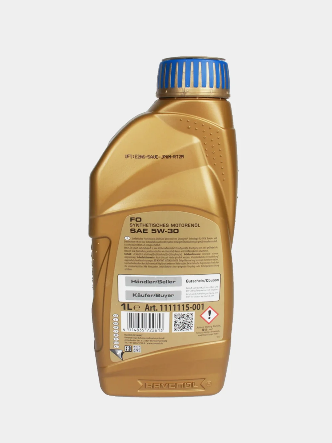 Моторное масло RAVENOL FO 5W-30, API SL/CF, Синтетика
