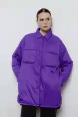 Сиреневый куртка женская INCITY утепленная, оверсайз