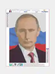Алмазная мозаика 30х40 см "Путин" без подрамника