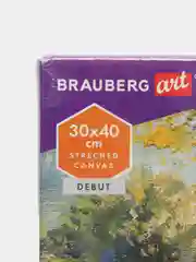 Холст на подрамнике BRAUBERG ART DEBUT 30х40 см, грунтованный, хлопок, мелкое зерно 191023