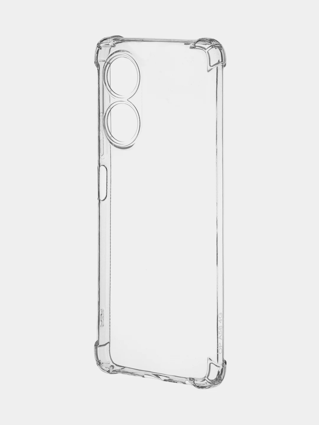 Прозрачный противоударный чехол для Oppo A58 NFC силиконовый, ROSCO, с усиленными углами