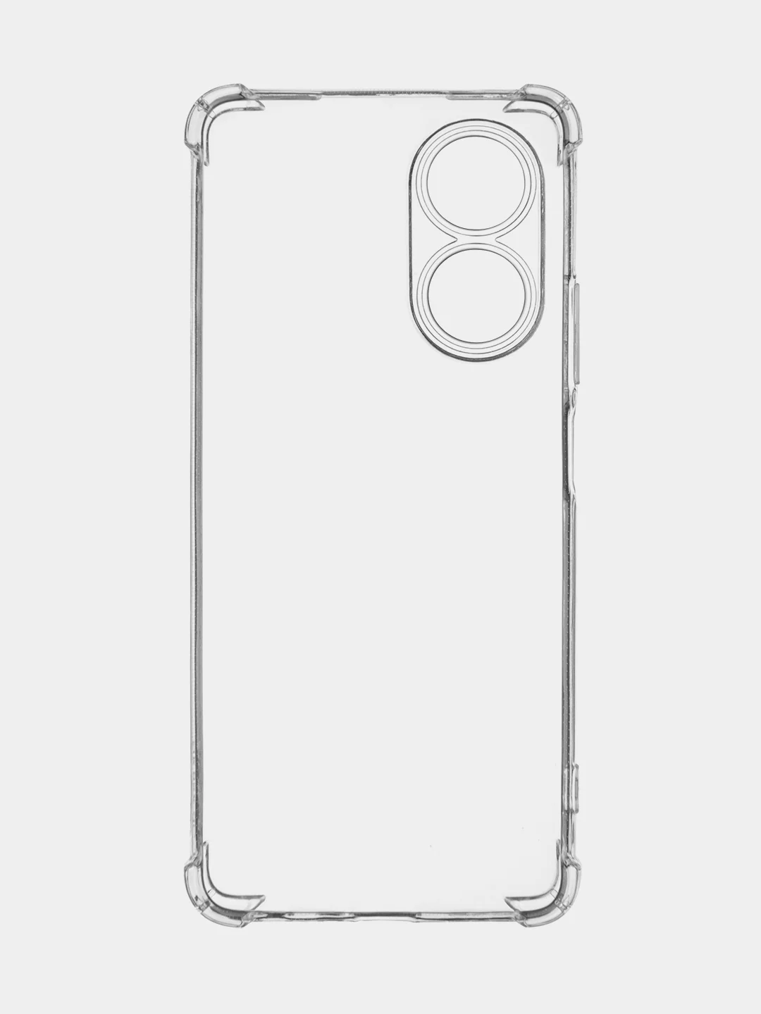 Прозрачный противоударный чехол для Oppo A58 NFC силиконовый, ROSCO, с усиленными углами