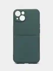 Зелёный хаки чехол с карманом для карты iPhone 16, Iphone 16 Pro Max, 16, 13, 14, 15 pro, 12, 14 pro
