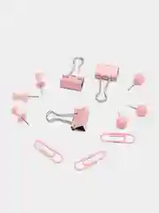 Бирюзовый набор канцелярских мелкоофисных принадлежностей, зажим, скрепка, кнопки