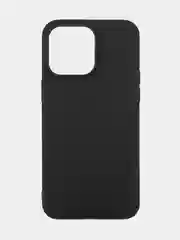 Черный чехол для iPhone 15 Pro Max силиконовый ROSCO матовый тонкий c бортиком- защитой камер