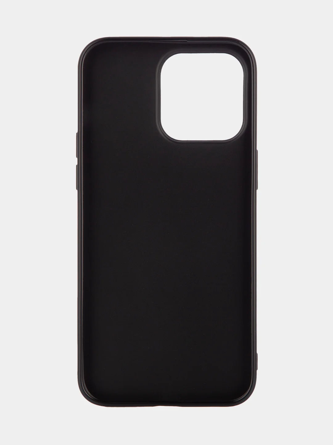 Черный чехол для iPhone 15 Pro Max силиконовый ROSCO матовый тонкий c бортиком- защитой камер