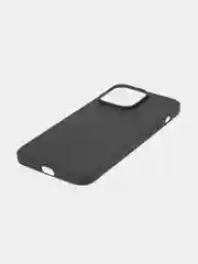 Черный чехол для iPhone 15 Pro Max силиконовый ROSCO матовый тонкий c бортиком- защитой камер