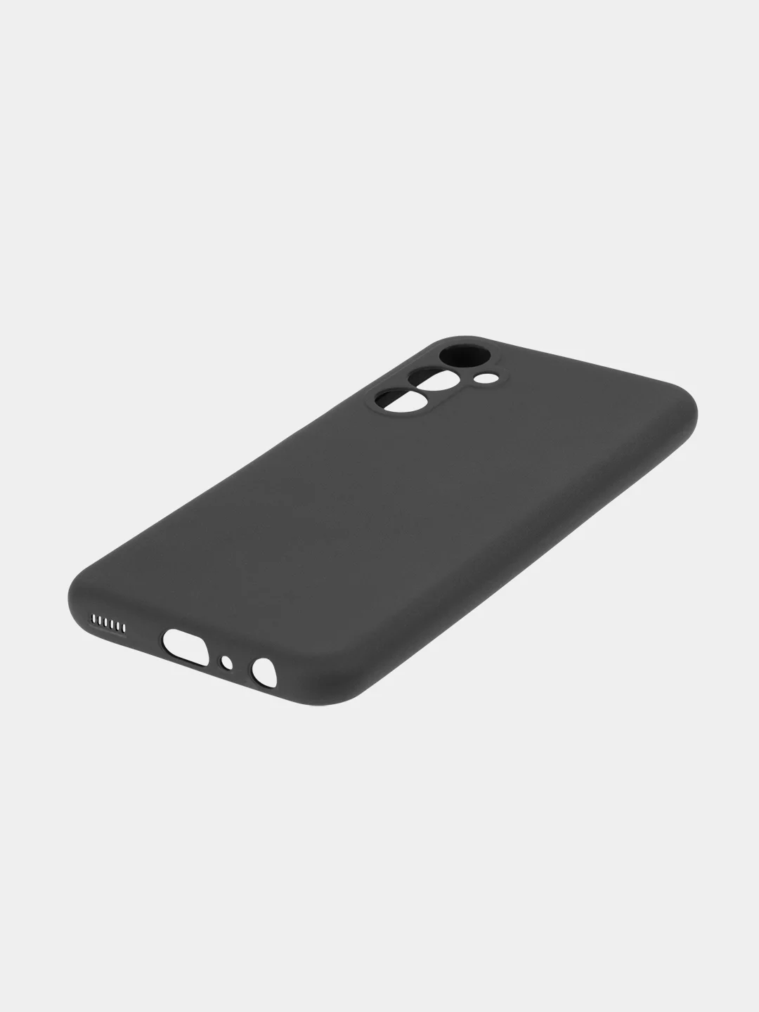 Черный чехол ROSCO для Samsung Galaxy M34, матовый, силиконовый, тонкий, бортик вокруг камер