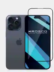 Белый 1-2 шт стекло для iPhone 15 Pro Max защитное ROSCO олеофобное покрытие, матовое, антишпион