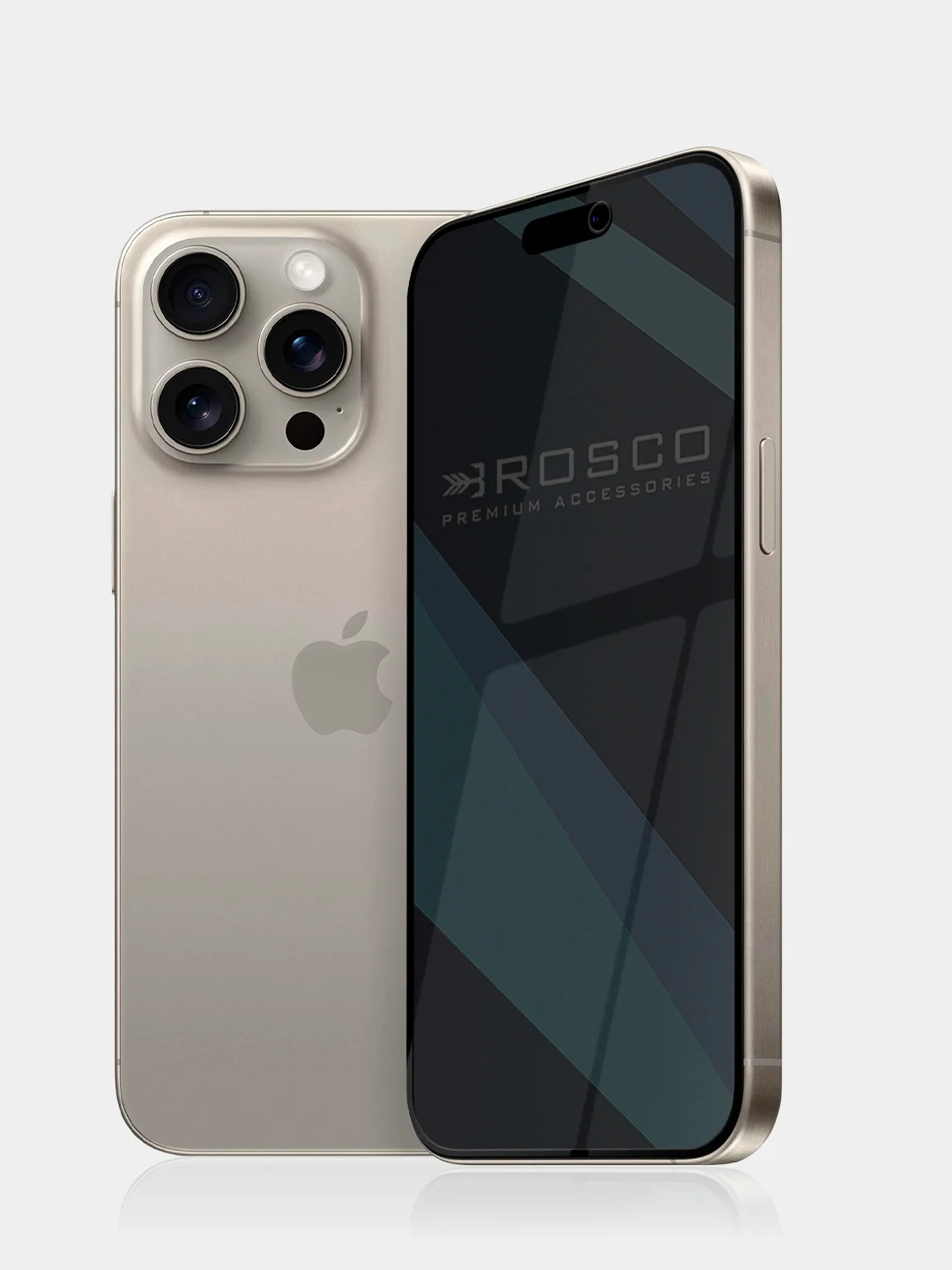 Черный 1-2 шт стекло для iPhone 15 Pro Max защитное ROSCO олеофобное покрытие, матовое, антишпион