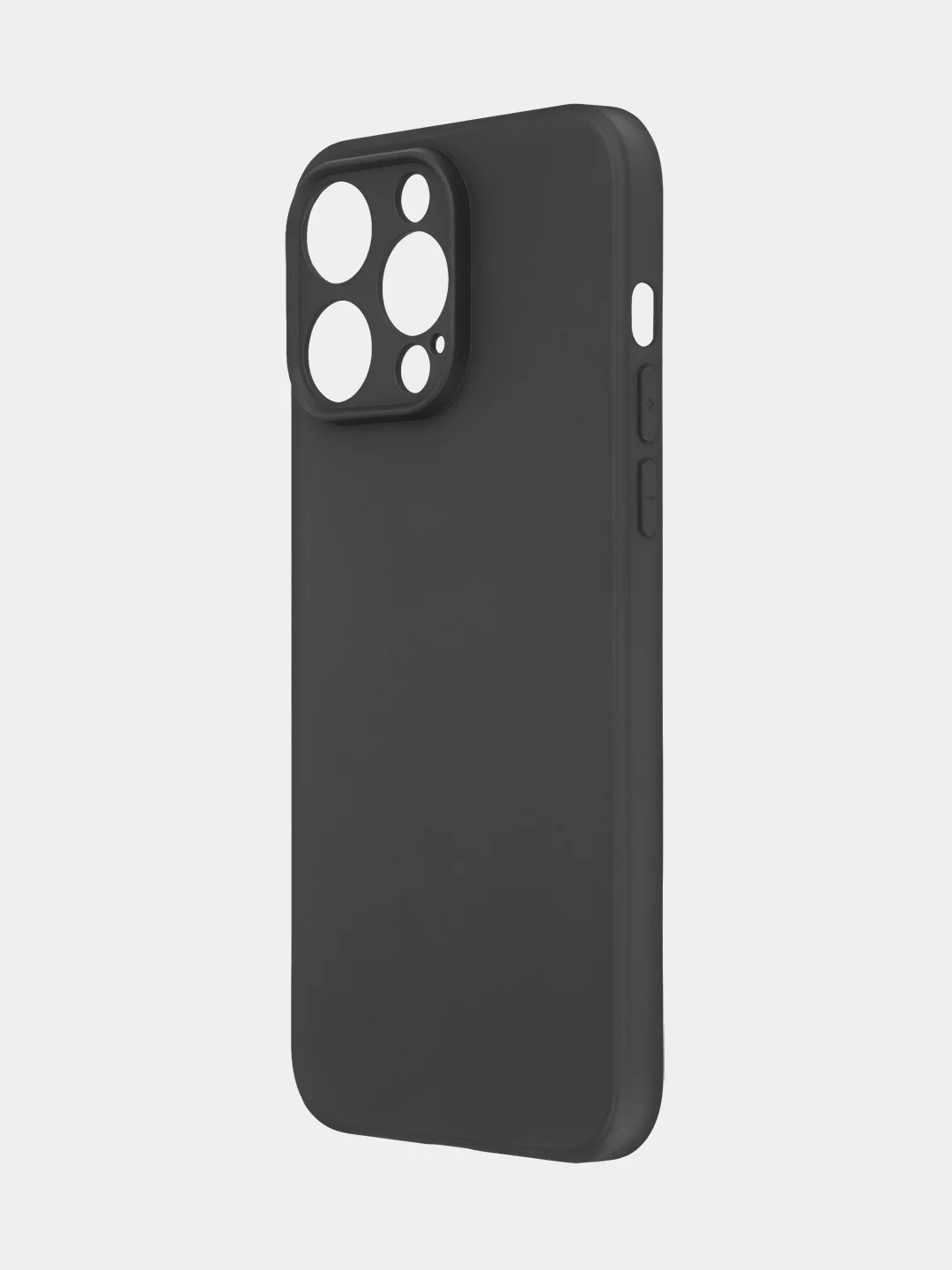 Черный чехол + стекло для iPhone 15 Pro Max силиконовый ROSCO матовый тонкий с защитой камер
