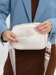 Белый сумка женская кросс-боди
