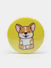 Значок "Корги-йог", 25 мм