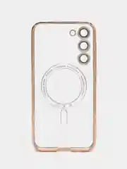 Золотой чехол для Samsung S23 Plus, S23, S22 Plus, S22 Ultra MagSafe, накладка c защитой камеры
