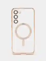 Золотой чехол для Samsung S23 Plus, S23, S22 Plus, S22 Ultra MagSafe, накладка c защитой камеры